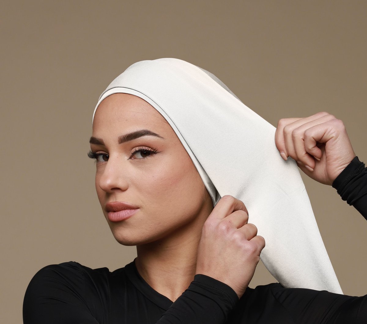 white turban hijab
