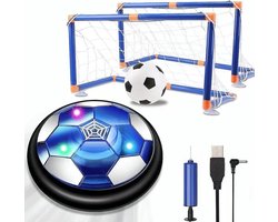 Zweefvoetbal met LED-verlichting - Incl. 2 doelen - Oplaadbaar met USB - Hoverbal - Air Voetbal - Indoor Speelgoed