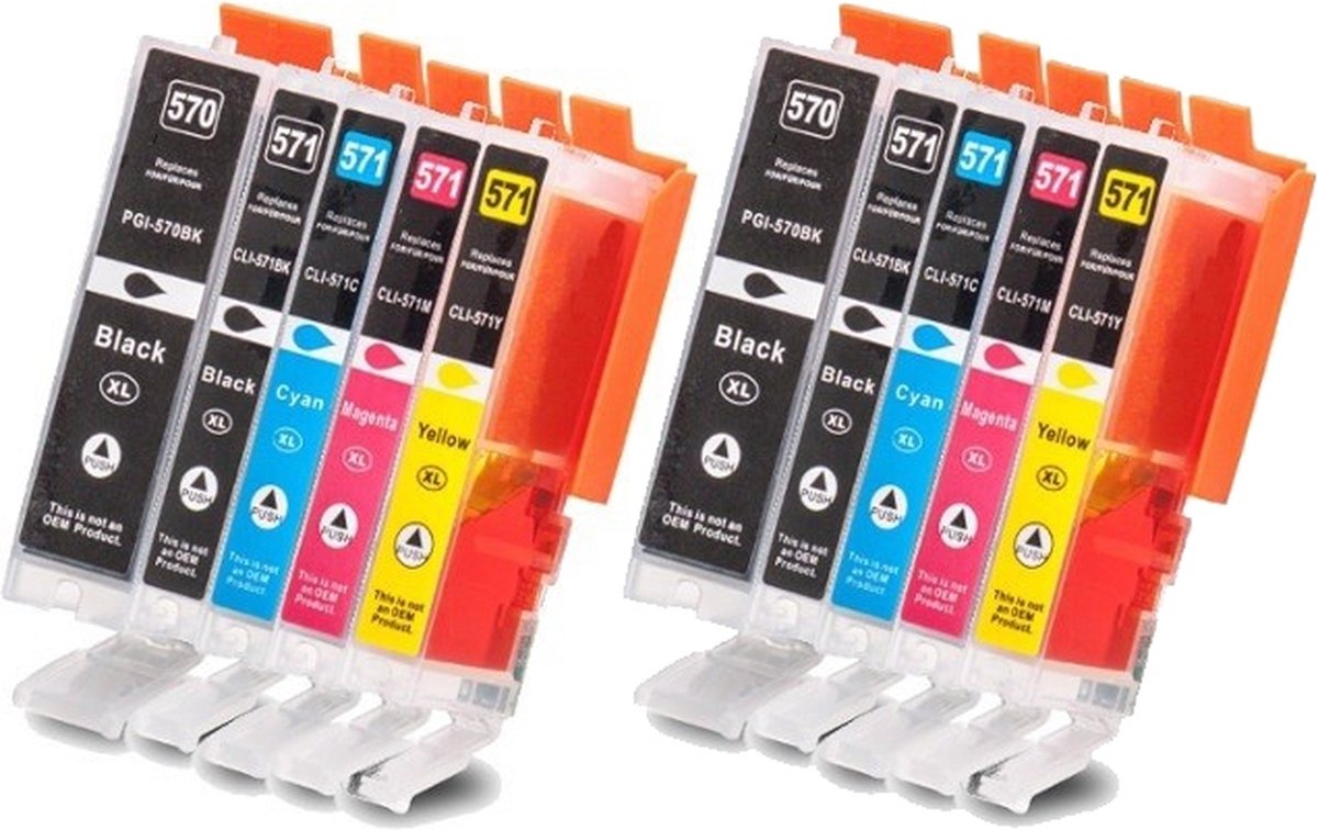 ACTIE: CANON PGI-570 XL / CLI-571 XL Inkt Cartridges Multipack (10st) - Huismerk