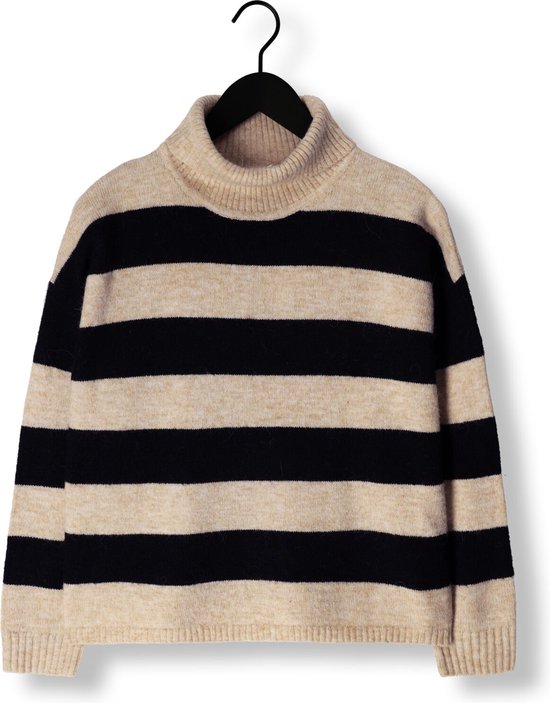 Object Objminna L/s Rollneck Knit Pullover Noos Truien & vesten Dames - Sweater - Hoodie - Vest- Beige - Maat L