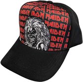 Iron Maiden - Eddie Logo Repeat Baseball pet - Zwart