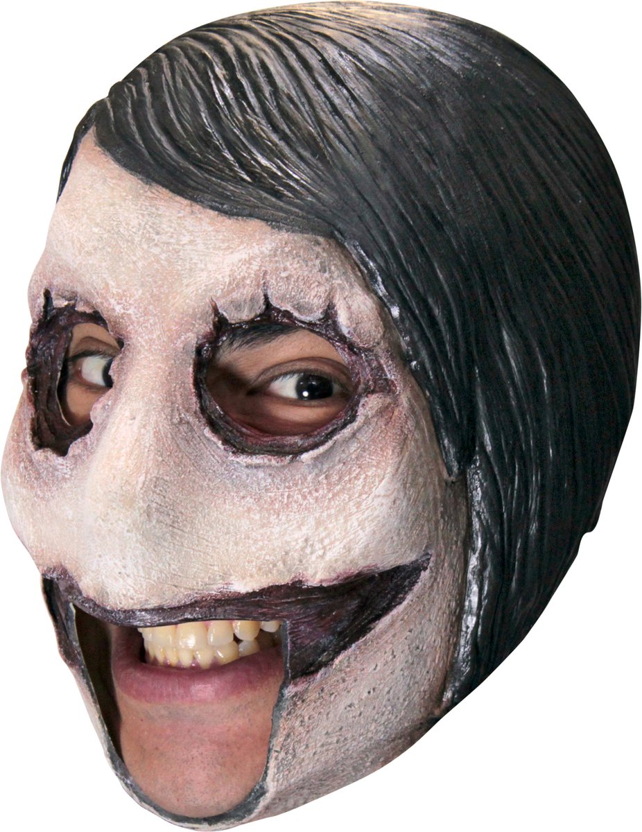 Ghoulish Hoofdmasker Kinloos Killer Jef Latex Wit One-size
