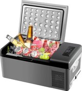 Coolbox - Koelbox - Elektrische Coolbox - Auto Koelbox - Mini koelkast - 15 Liter - 12/24 Volt - Draagbaar - Zwart/grijs