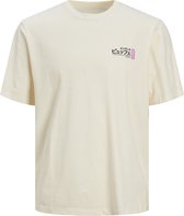 Jack & Jones T-shirt Jorrecipe Tee Ss Crew Neck Tg Ln 12254174 Buttercream Mannen Maat - S