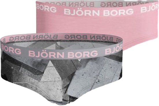 Bjorn Borg Meisjes Hipster 2p Asphalt & Pink Maat 122-128 Vrouwen
