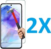 Screenprotector Glas - Tempered Glass Screen Protector Geschikt voor: Samsung Galaxy A35 - 2x