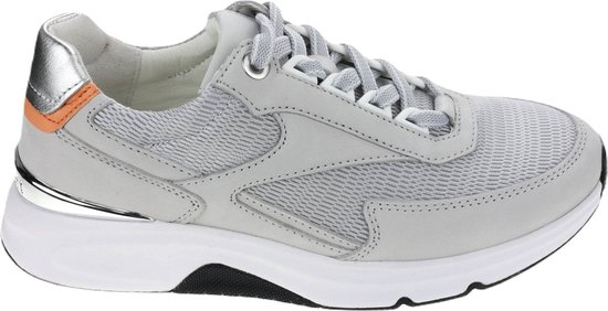 Gabor rollingsoft sensitive 26.895.40 - dames rollende wandelsneaker - grijs - maat 40.5 (EU) 7 (UK)