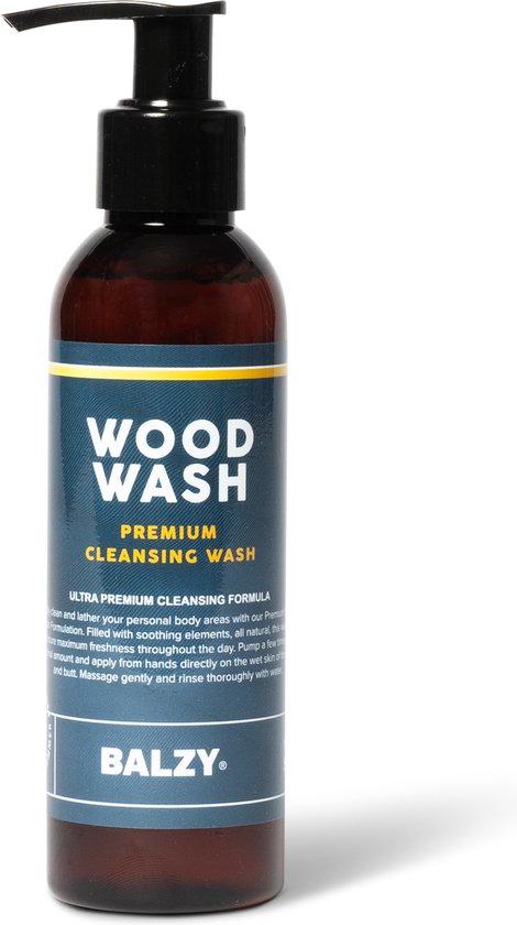 Balzy WoodWash – Intieme Verzorging – Heren – Premium Zeep voor Billen & Ballen – Kamille – Vaderdag Cadeau