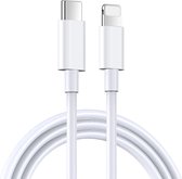 USB C naar Lightning Kabel Oplader - Oplaadkabel - Lightning Kabel - 1 meter - Wit - Geschikt voor Iphone en Ipad