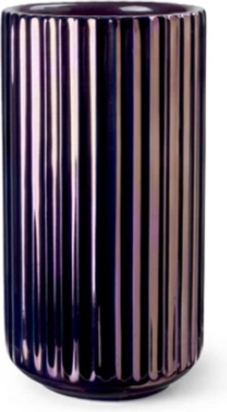 Lyngby Porcelaen vaas 20cm purple metallic limited