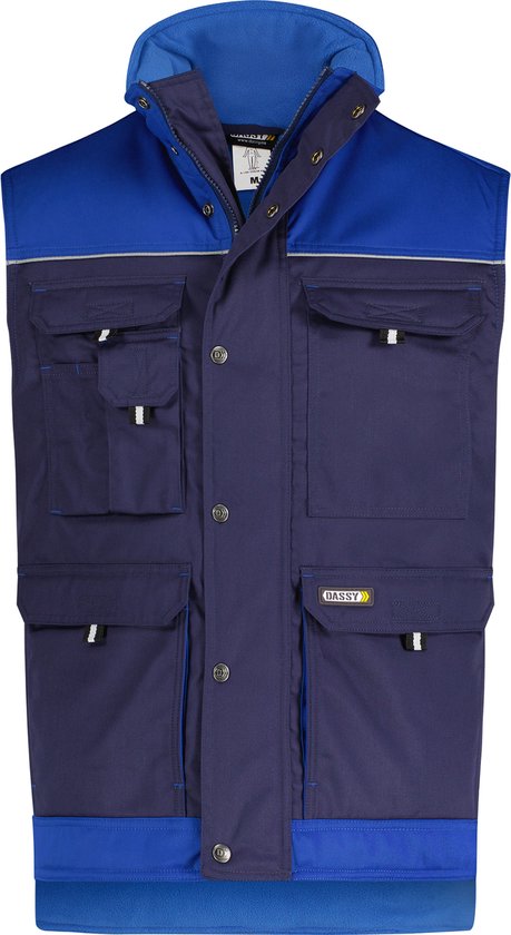 DASSY® Hulst Tweekleurige bodywarmer - maat 3XL - MARINEBLAUW/KORENBLAUW