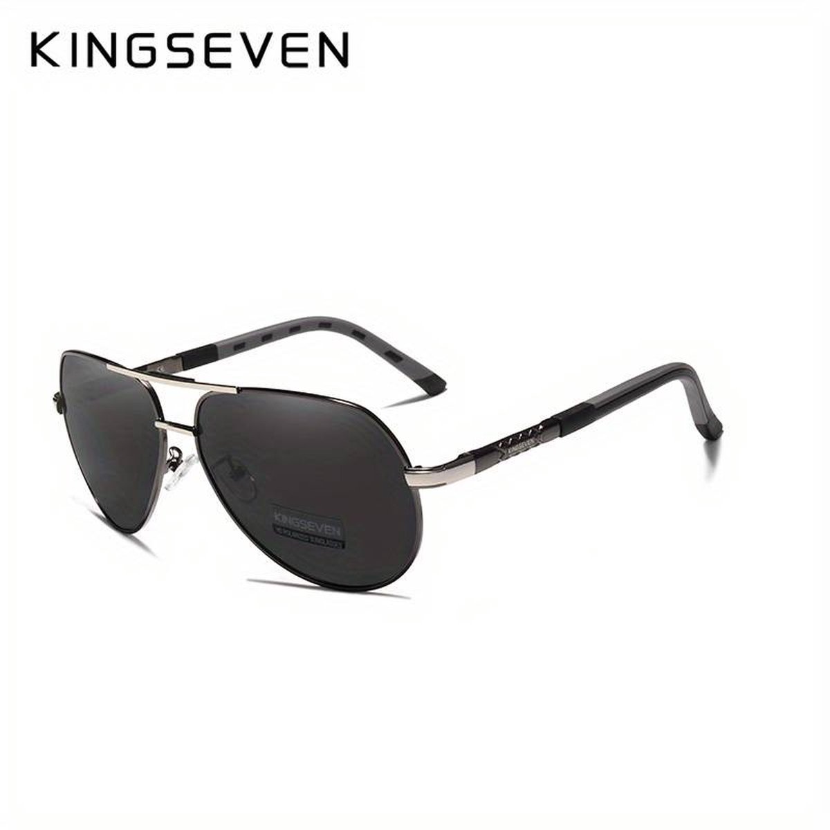 Kingseven Zwart Grijs -Gepolariseerd - Zonnebril Heren - Sunglasses - Zomertrend op Prijzenvolger.com