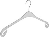 De Kledinghanger Gigant - 20 x Blousehanger / shirthanger T47 kunststof wit met rokinkepingen, 47 cm