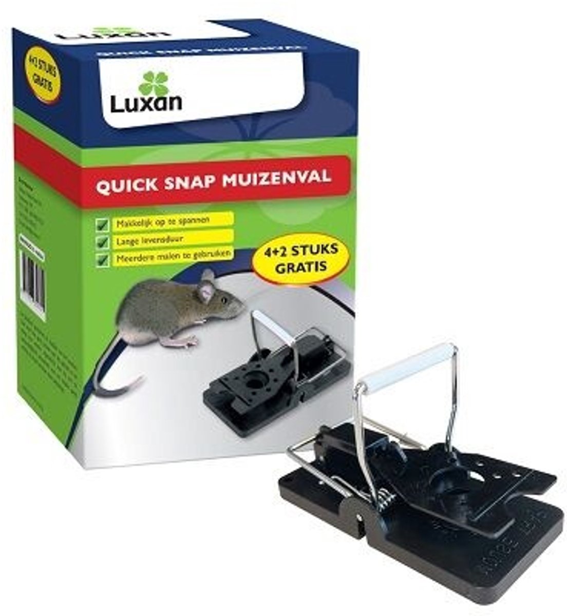 Luxan Quick Snap muizenklemmen | 4 + 2 gratis