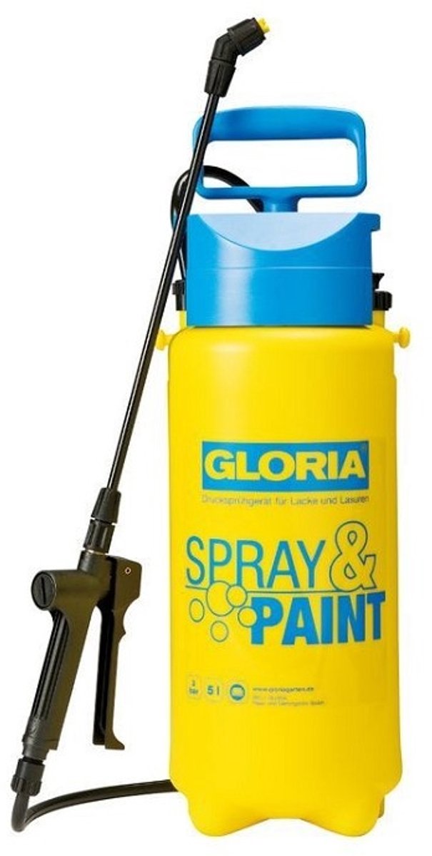 GLORIA Gloria Handspuit - Spray & Paint Model 5 L - 3 bar - Ventiel en vlakstraalsproeier - Viton afdichtingen