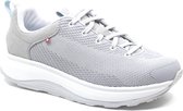 Joya, MAUI Light Grey, JY035A, Lichtgrijze sneakers wijdte H