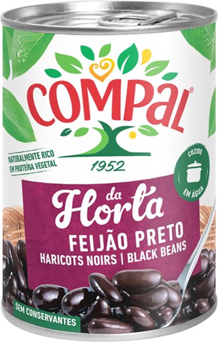 Compal Horta Feijão Preto/Compal Horta Black Beans (845g)