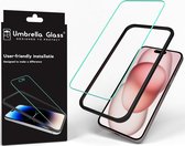 Umbrella Glass EasyClick UltraHD Screenprotector - Geschikt voor iPhone 15 Plus