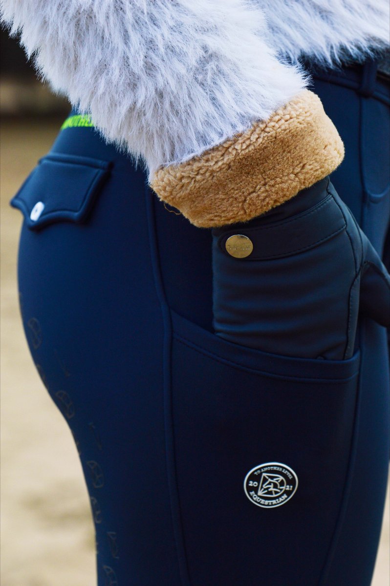 Donley winter paardrijbroek blauw comfortabel full grip mt 26 tm 44 winter rijbroek lekkere warme paardrijbroek