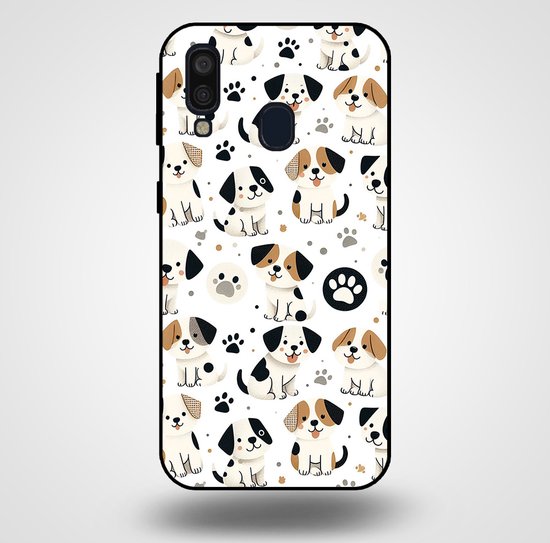 Smartphonica Coque de téléphone pour Samsung Galaxy A40 avec imprimé chien - Coque arrière en TPU motif chien / Coque arrière adaptée pour Samsung Galaxy A40