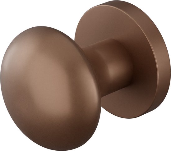 Deurknop - Brons Kleur - RVS - GPF bouwbeslag - GPF9859.A2-00 Bronze Blend paddenstoel knop S5 52mm incl. wisselstift op rond