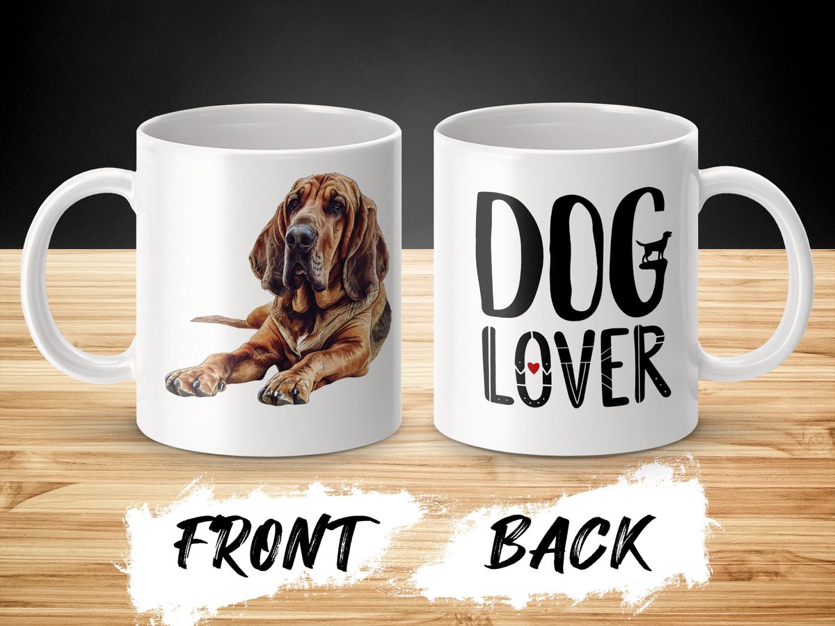 Mok Bloodhound dog - hond / Dog lover