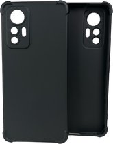 Shockproof Soft TPU hoesje Silicone Case Geschikt voor: Xiaomi 12 Lite - Zwart