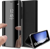Hoesje geschikt voor Samsung Galaxy S23 FE - Spiegel Book Case Zwart