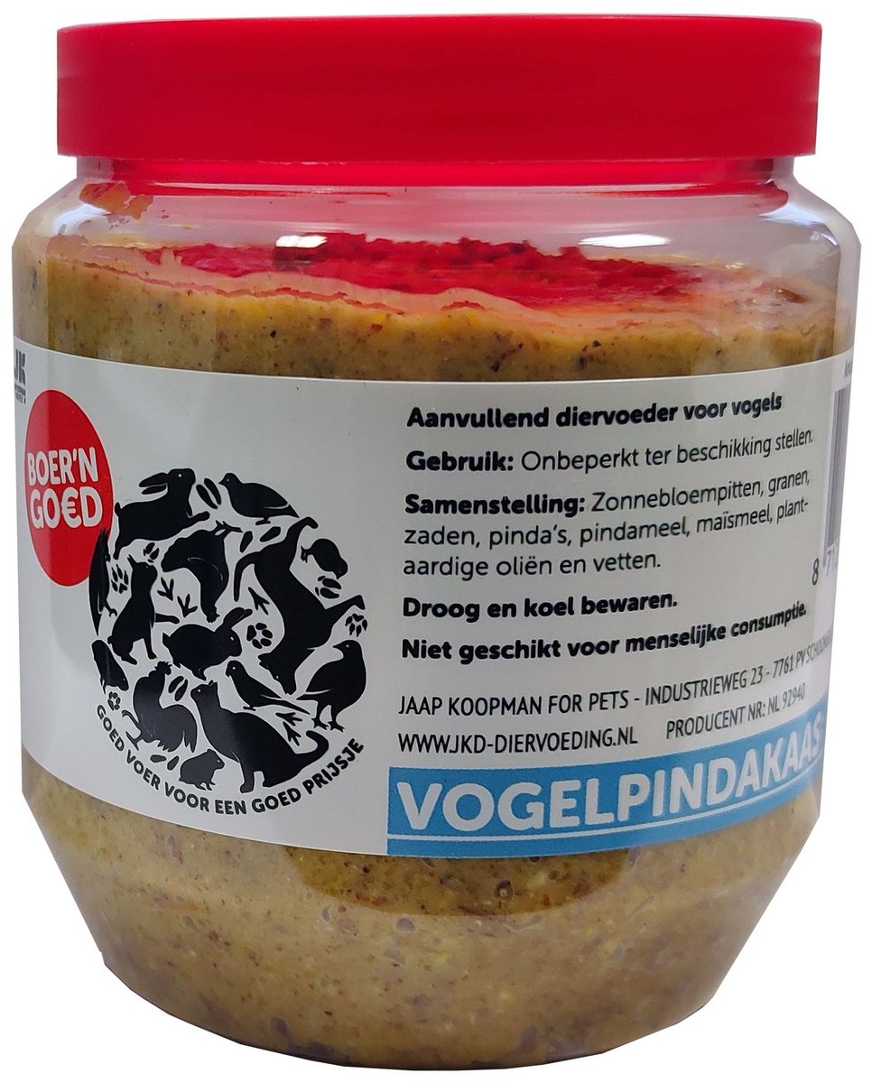 Boer'n Goed Vogel Pindakaas 12x 350 gram