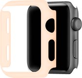 Telefoonglaasje Hoesje - Geschikt voor Apple Watch 4\ Apple Watch 5\ Apple Watch 6 - Kunststof - 40mm - Roze