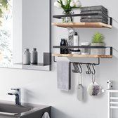 Doucheplank -badkamerrek voor aan de muur, - keuken wandrek - Wandplank / Verbluffende decoratie set of 2