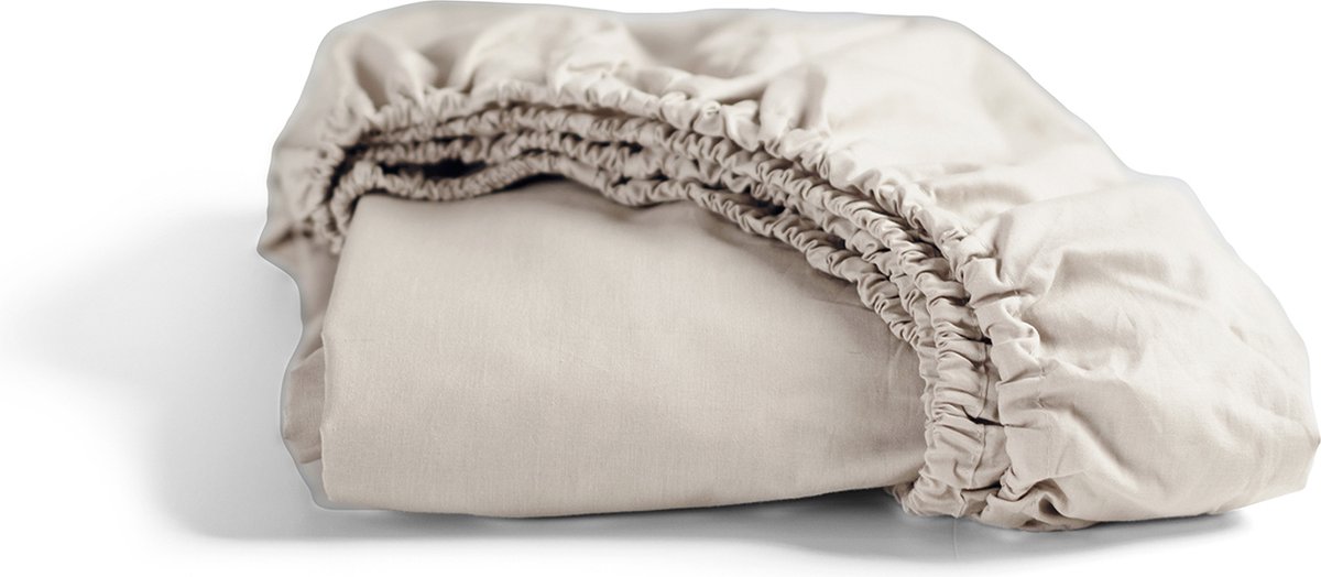 Cinderella - Weekend - Hoeslaken - 80x210 cm - 100% Katoen - Tot 25 cm matrashoogte - Zandkleur