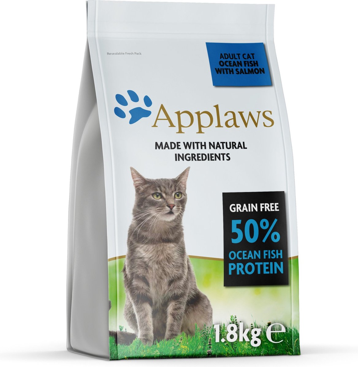 1,8kg Adult Zeevis met Zalm Applaws Kattenvoer
