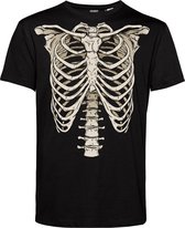 T-shirt Skelet | Carnavalskleding heren | Carnaval Kostuum | Foute Party | Zwart | maat XS