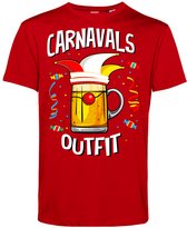 T-shirt Carnavals Outfit | Carnavalskleding heren | Carnaval Kostuum | Foute Party | Rood | maat XS