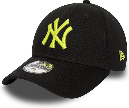 New Era - 6 tot 12 Jaar - Youth Pet - New York Yankees Youth League Essential Black 9FORTY Adjustable Cap