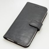 Made-NL Handgemaakte iPhone 13 Pro Max book case zwart soepel leer hoesje