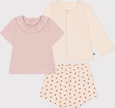 Petit Bateau Set van lichte jerseystof uit 3 delen voor baby's Meisjes Kledingset - Meerkleurig - Maat 80
