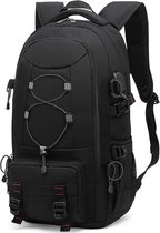 D&B Backpack - Sac à dos de randonnée - Sac à dos pour ordinateur portable 17,3 pouces - Antivol - Sac à dos de voyage - Marche - Femme - Camping - Homme - Couleur Zwart
