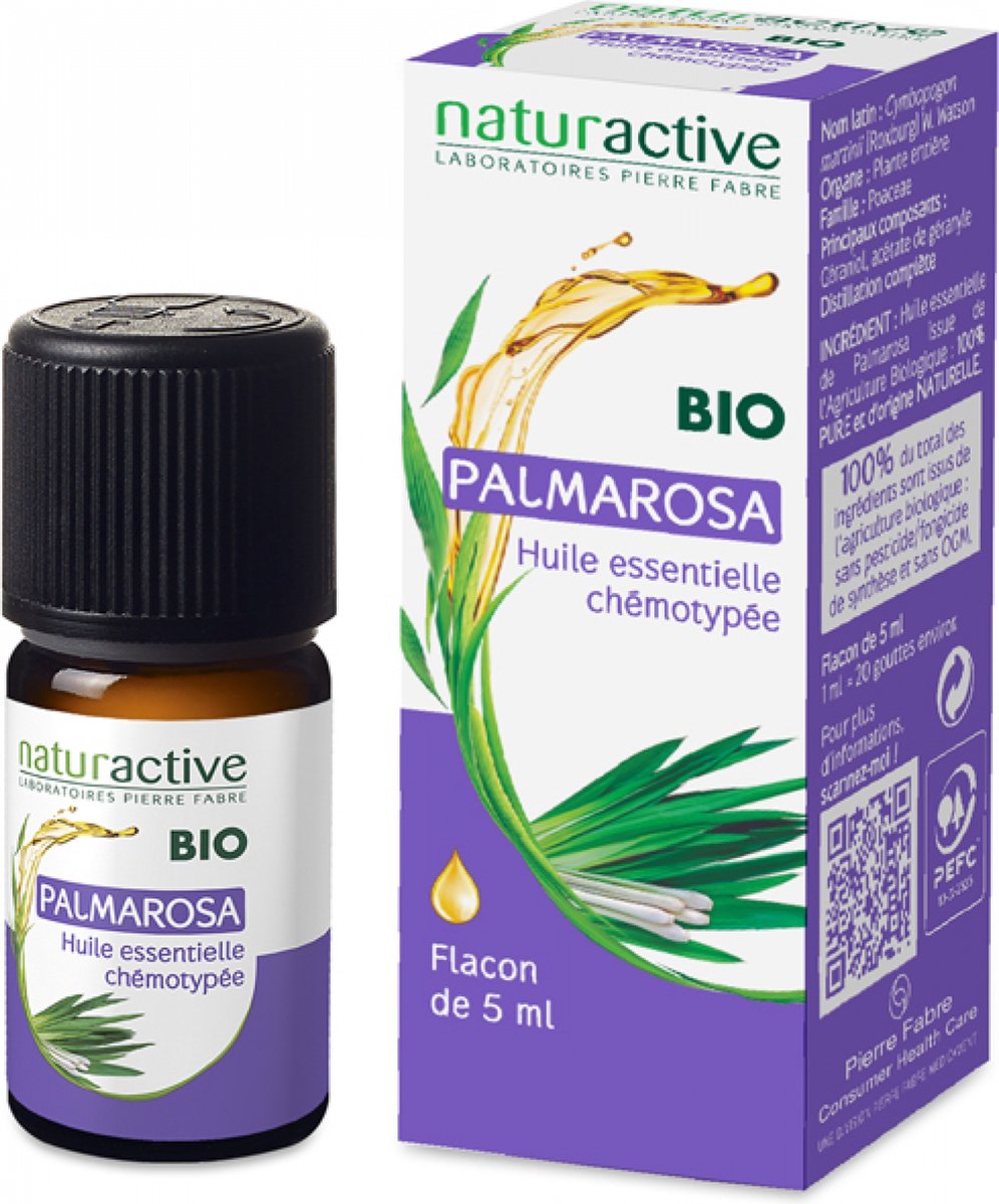 Goedkoopste Naturactive Essentiële Palmarosa Olie (Cymbopogon Martinii) Organisch 5 ml