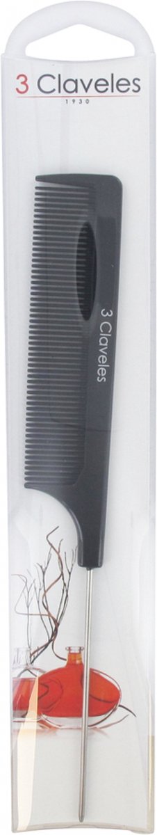 3 Claveles Metal Tail Comb Universeel Haarkam Zwart 1 stuk(s)