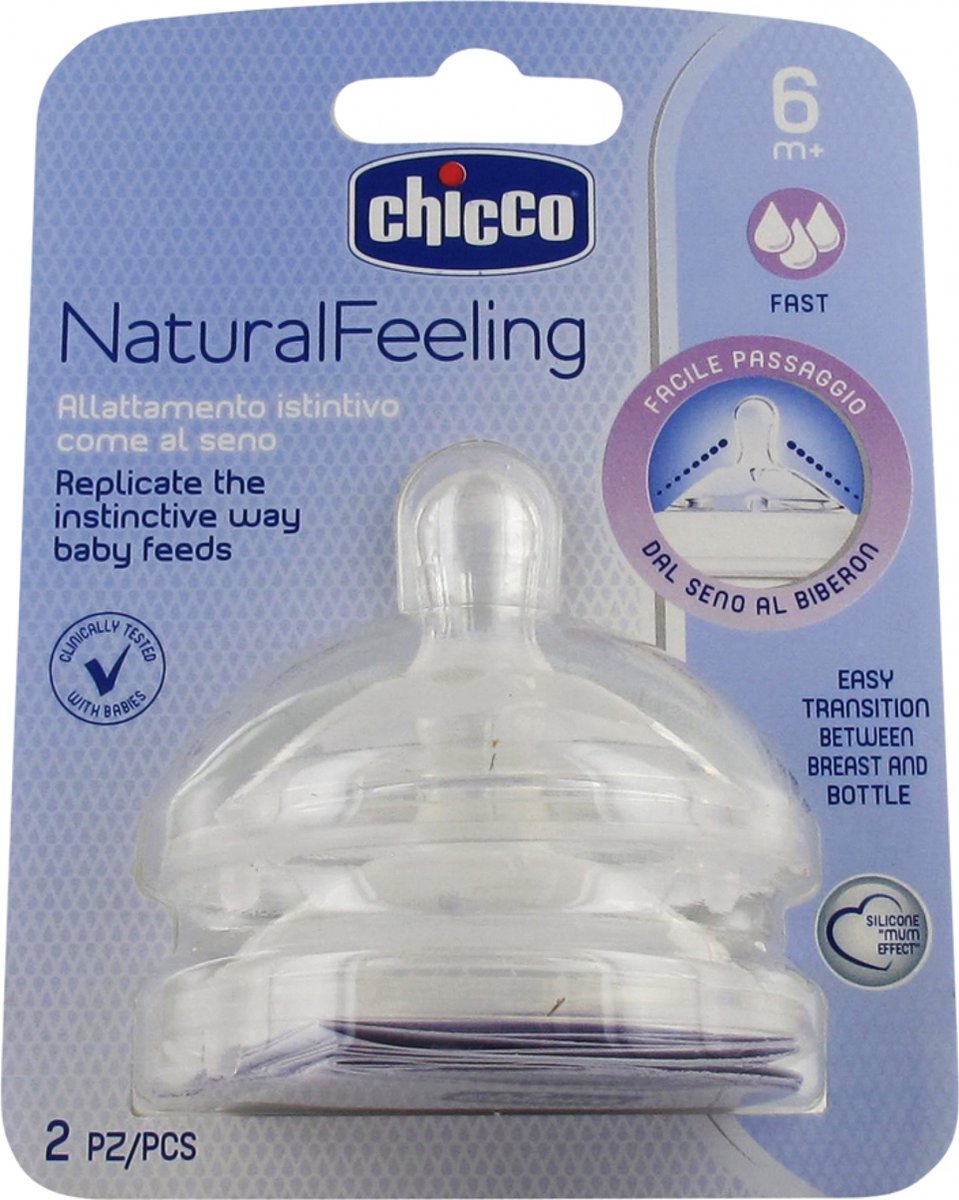 Goedkoopste Chicco - 2 Pcs Feeding Pacifier Step Up 6m Fast Flow