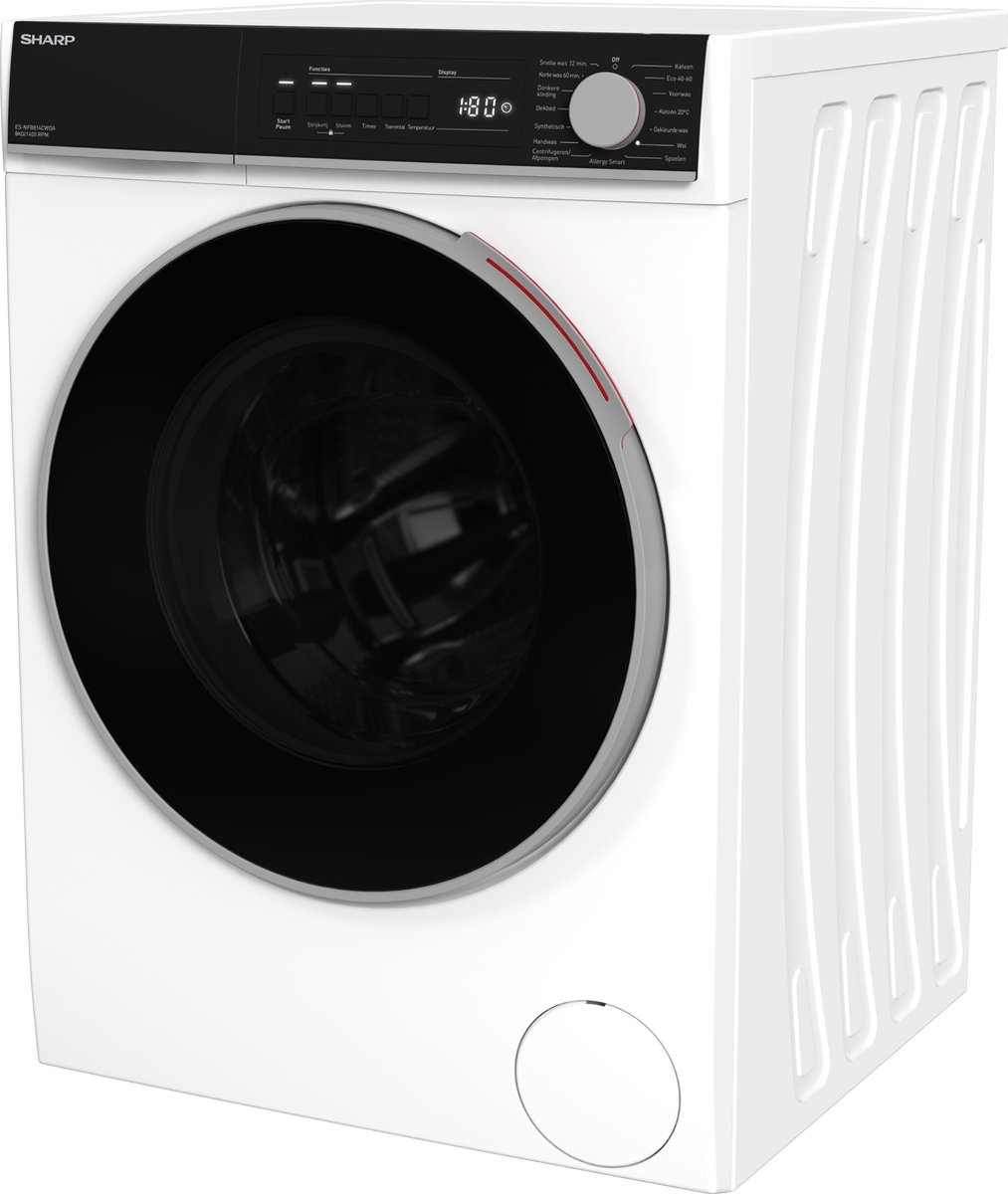 Sharp ESNFB814CWDABX 8 kg met stoomfunctie thumbnail 6