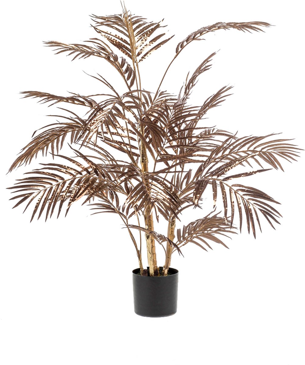 Emerald Kunstplant Areca Palm Metallic Brons 105cm - Kunstplant voor binnen
