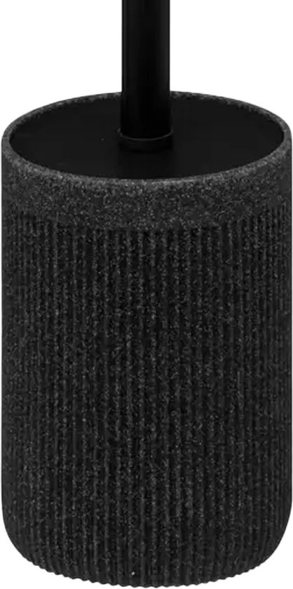 5Five Brosse de toilette en support Onyx - anthracite - polystone - 40 x 9 cm