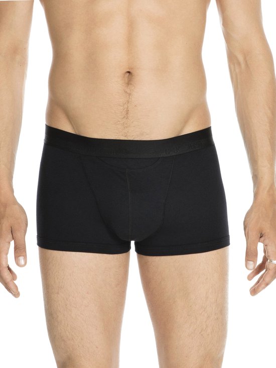 HOM - HO1 Boxer Briefs (1-pack) - Heren Boxer met horizontale gulp - Zwart - Maat S