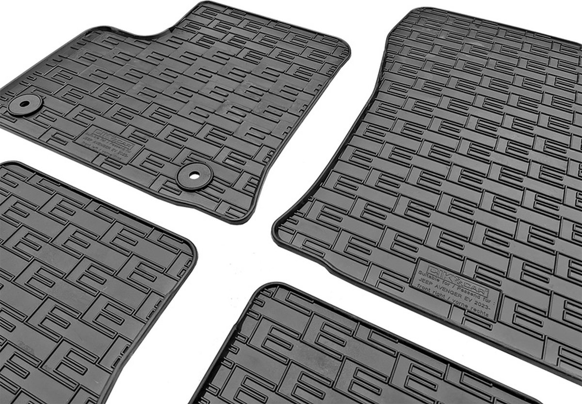 Rubber matten passend voor Jeep Avenger (electric) 2023- & Fiat 600e 2023- (4-delig + montagesysteem)