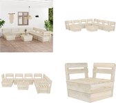 vidaXL 9-delige Loungeset pallet geïmpregneerd vurenhout - Loungeset - Loungesets - Tuinset - Tuinsets