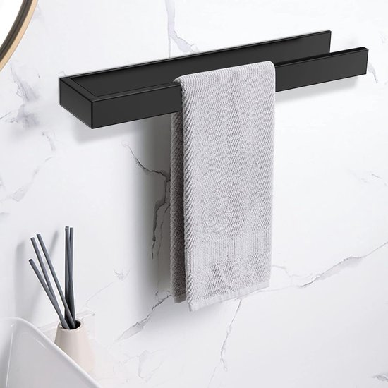 Handdoekhouder voor de badkamer, 3 stangen, badhanddoekhouder zonder Handdoekhouder voor de badkamer, 3 stangen, badhanddoekhouder zonder