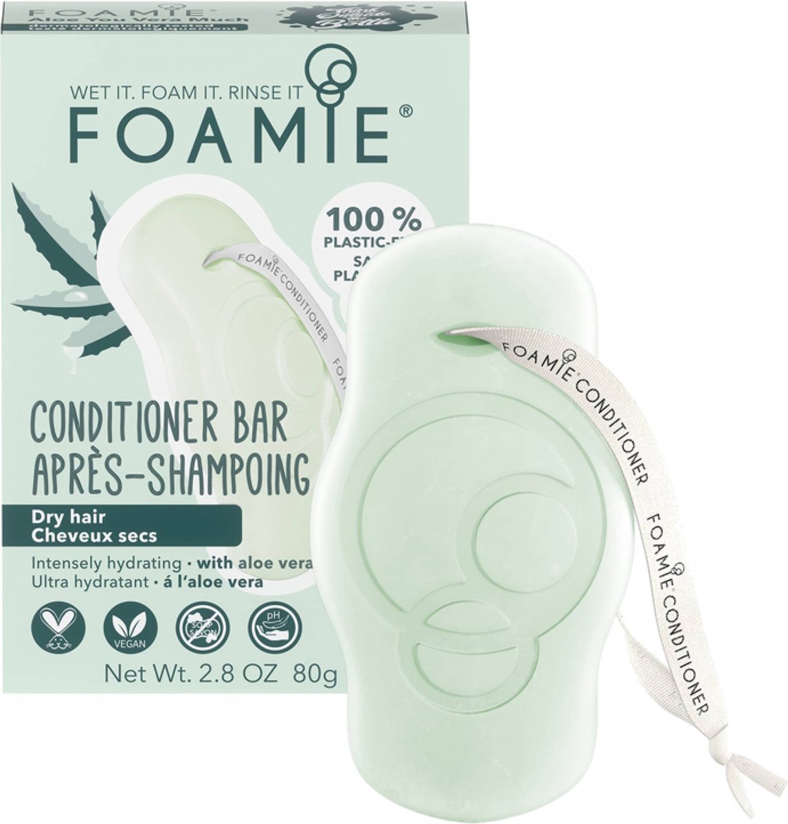 Foamie Conditioner Bar Aloe You Vera Much - Droog Haar